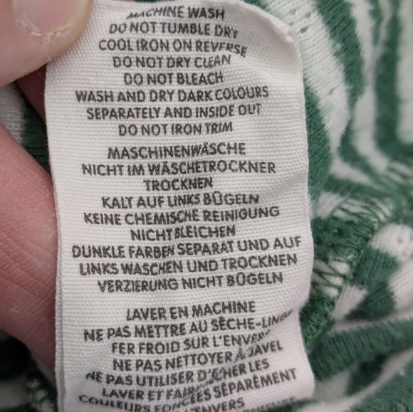 Mini Boden Green Stripe Pointelle Shirt 3/4 - Picture 5 of 5